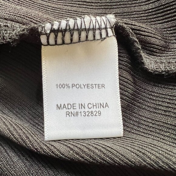 Lovers + Friends Size L NEW Black Fletcher Off Shoulder Bell Sleeve Ribbed Top - Picture 4 of 15